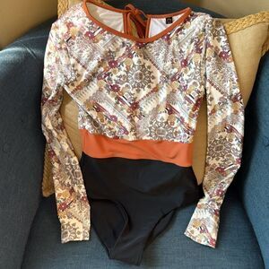 NEW Rusty Free Soul Long Sleeve One Piece Swimsuit